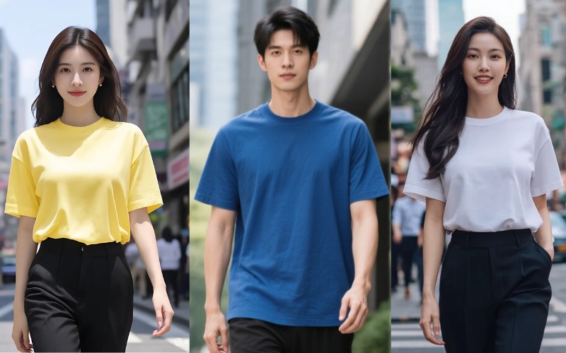 เสื้อยืดคอกลม ดีไชน์สวย เสื้อคอกลมกระชับ ได้สัดส่วน มีสีพาสเทล และ สีสดใส กว่า 30 สี สวมใส่ได้บ่อยครั้งตามที่ต้องการ