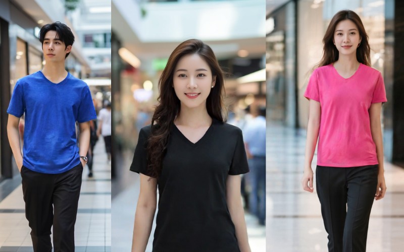 เสื้อยืดคอวี ดีไชน์สวย โดดเด่น มีสไตล์ สวมใส่ได้ หลากหลายโอกาศ