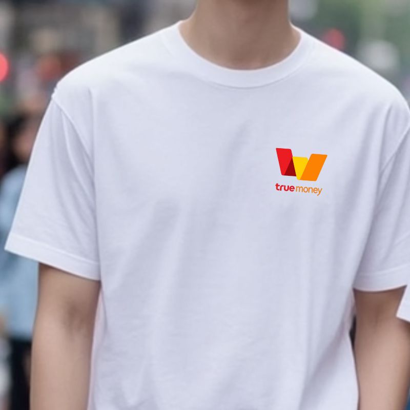 เสื้อยืดคอกลมสกรีนลาย แบบที่ 3
